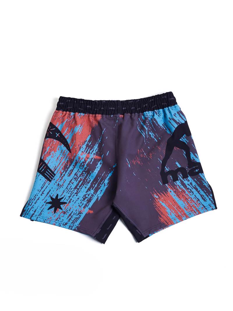 MANTO livings FIGHT SHORTS-red